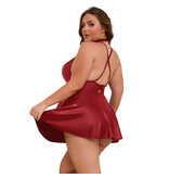 ComeOn Dear Red Wetlook Babydoll Dress