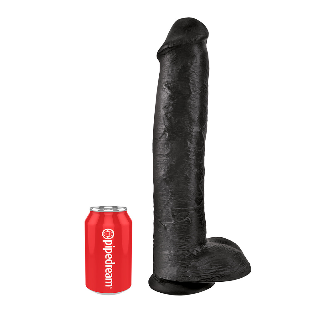 Pipedream Products King Cock 15" Cock with Balls (Black)