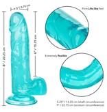 Cal Exotics Size Queen 6" Jelly Dildo (Teal)