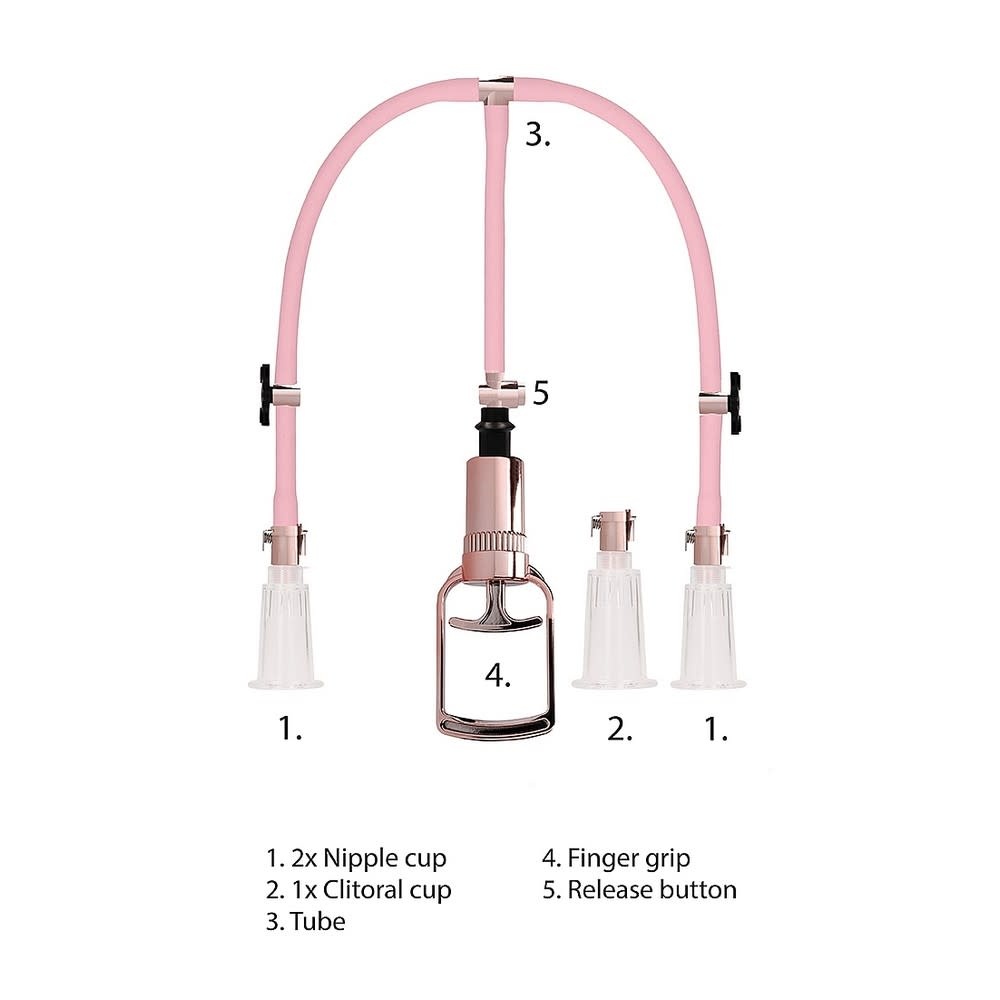 Shots America Toys Pumped Clitoral & Nipple Pump Set (Medium)