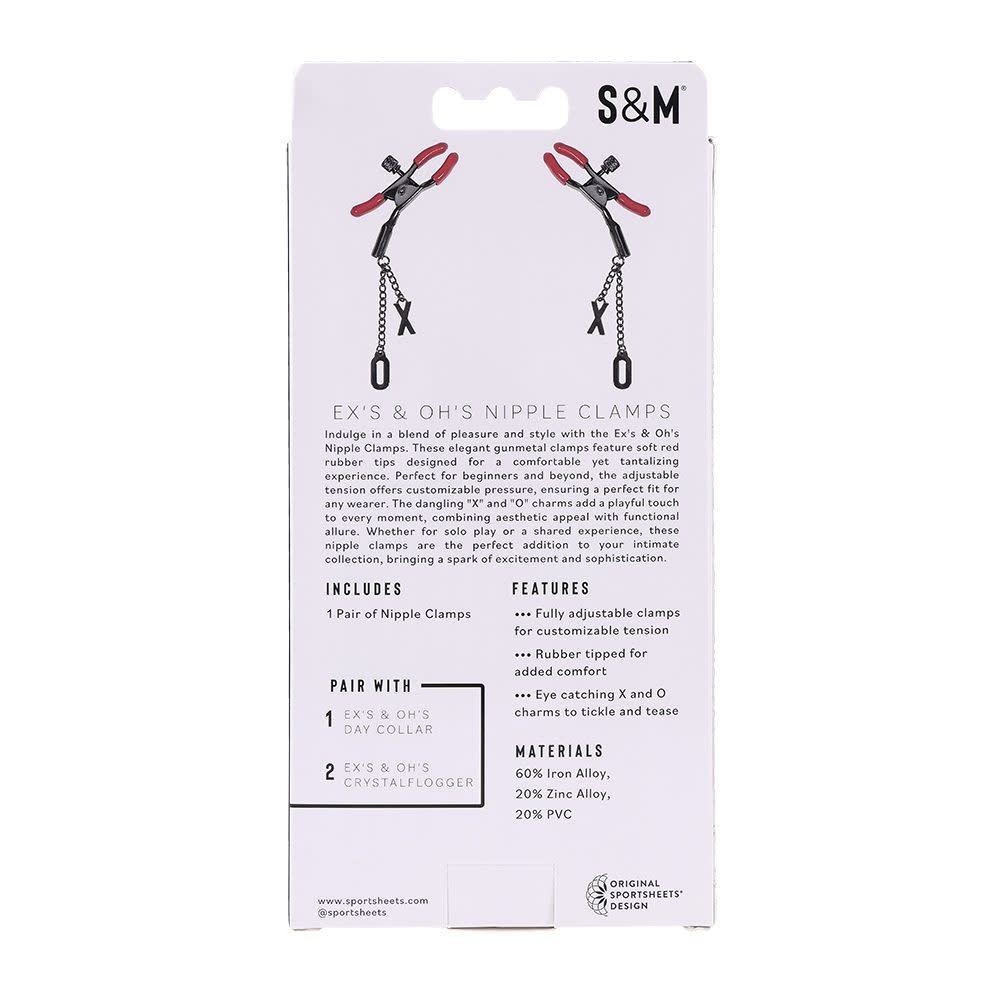 Sportsheets Sex & Mischief Ex’s & Oh’s Nipple Clamps