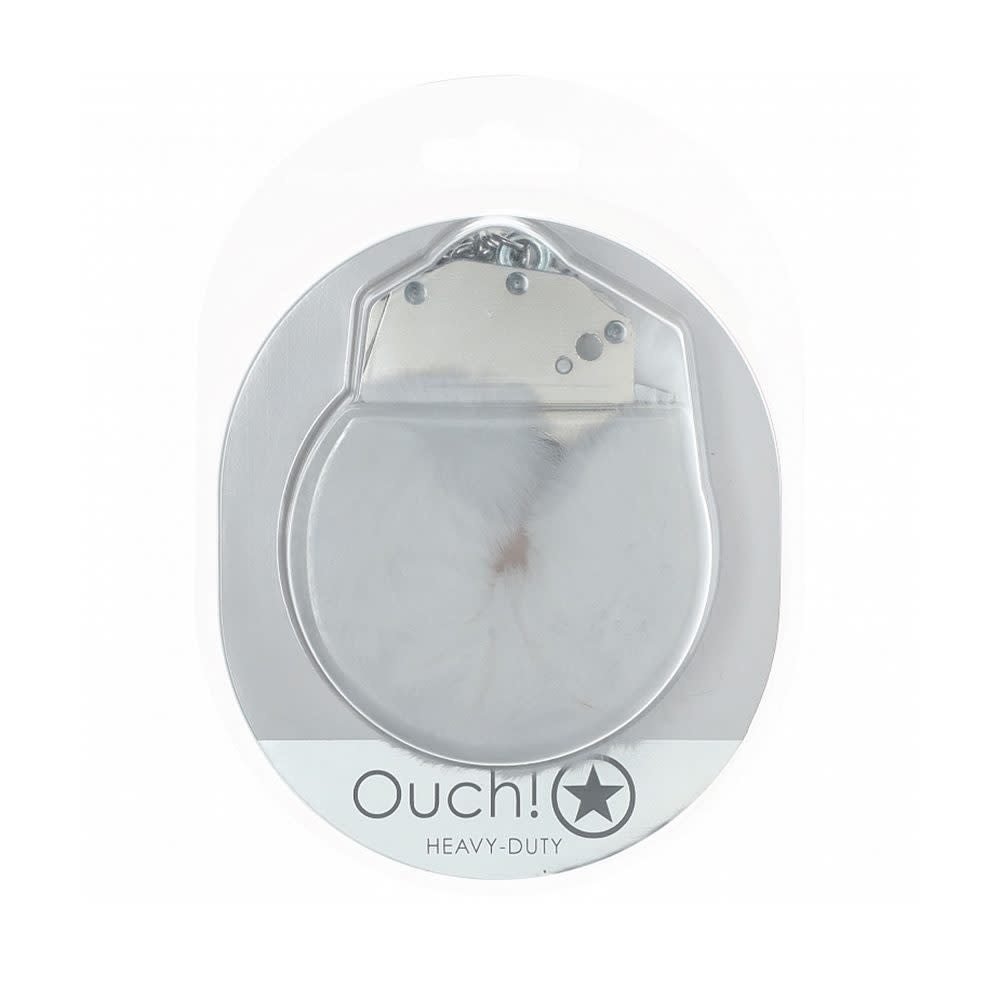 Shots America Toys Ouch! Heavy Duty Fluffy Cuffs (White)