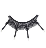 ComeOn Dear Lace Garterbelt with Bow (Black)