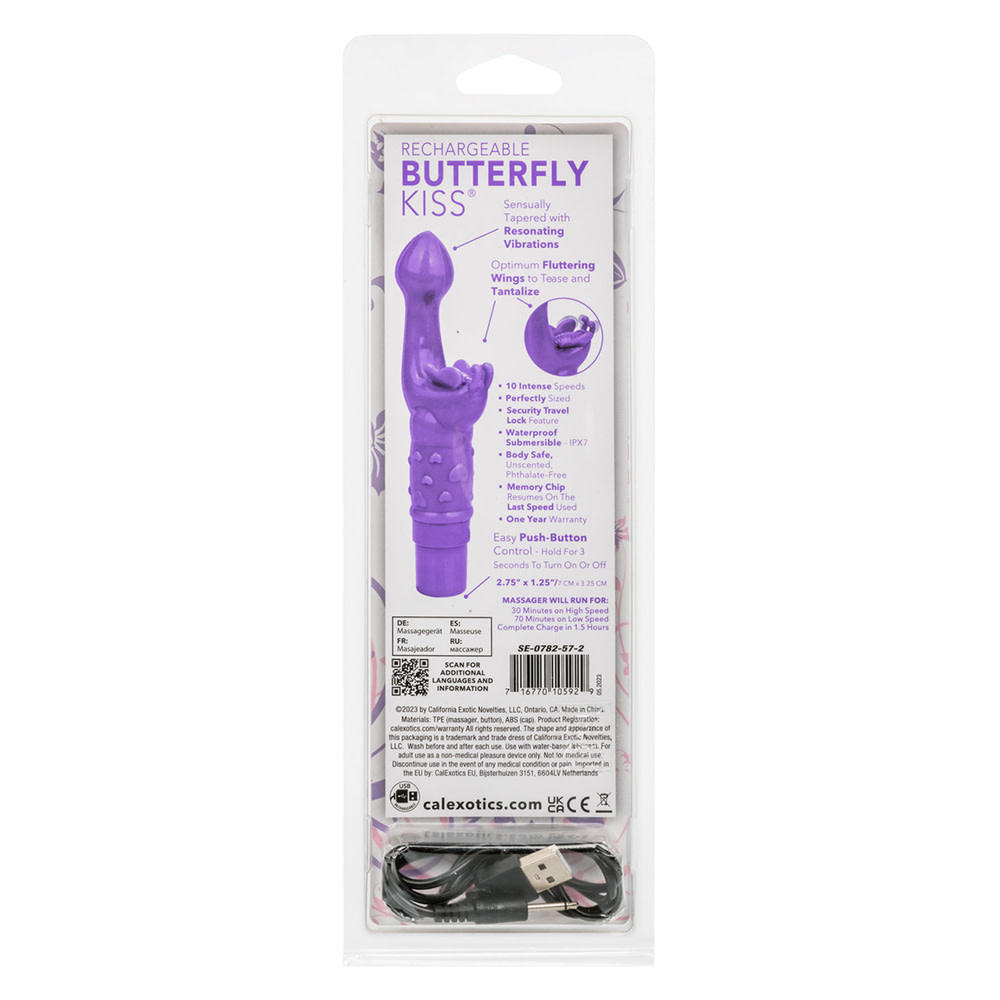 Cal Exotics Rechargeable Butterfly Kiss Vibe (Purple)
