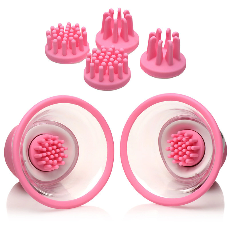 XR Brands Size Matters 10X Rotating Silicone Nipple Suckers
