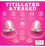 XR Brands Size Matters 10X Rotating Silicone Nipple Suckers