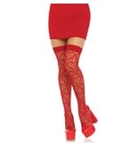 Leg Avenue Amore Heart Net Thigh Highs (Red)