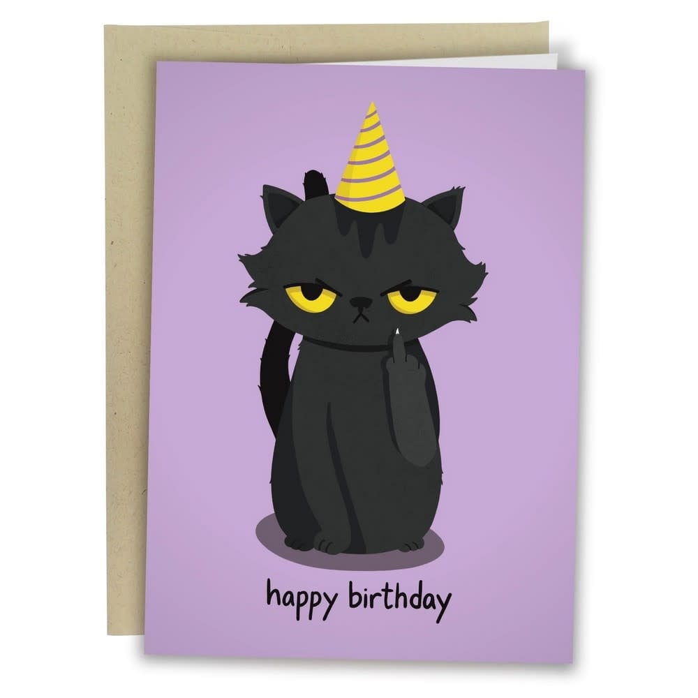 Sleazy Greetings Greeting Card: Happy Birthday Naughty Cat