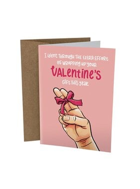 Sleazy Greetings Greeting Card: Wrapping Up Your V-Day Gift