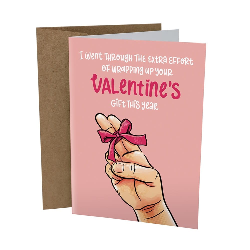 Sleazy Greetings Greeting Card: Wrapping Up Your V-Day Gift
