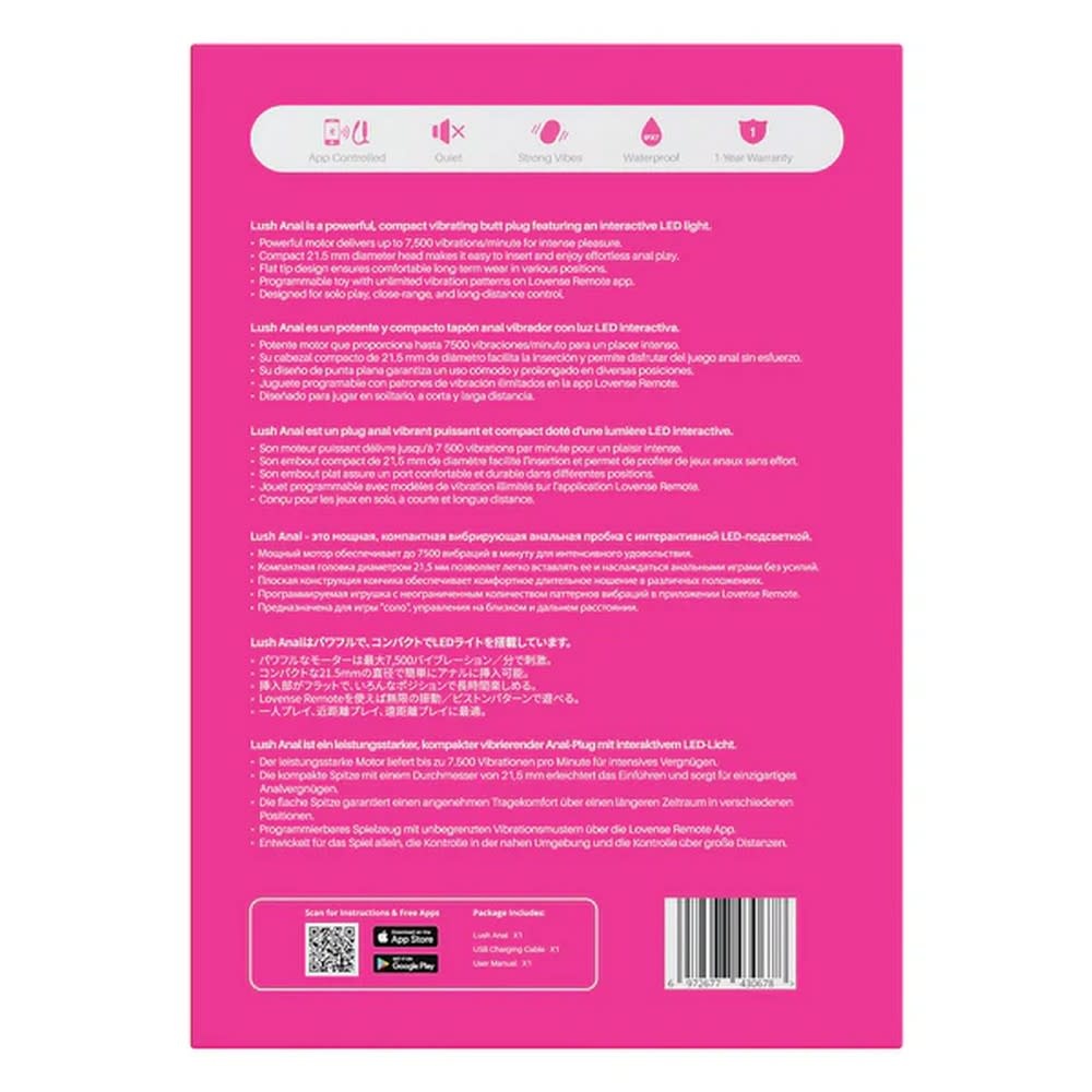 Lovense Toys Lovense: Lush Anal Vibrating Plug