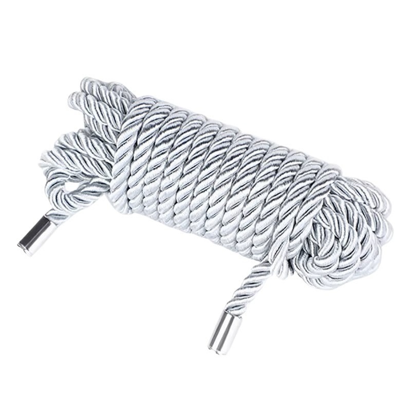 Premium Products Soft Silk Bondage Rope: Silver (10 m)