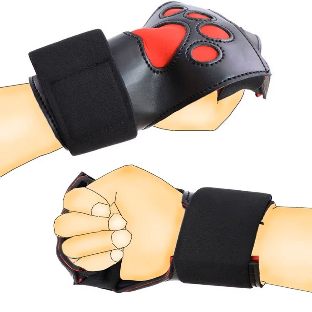 Premium Products Puppy Play Padded Fingerless Paw Gloves