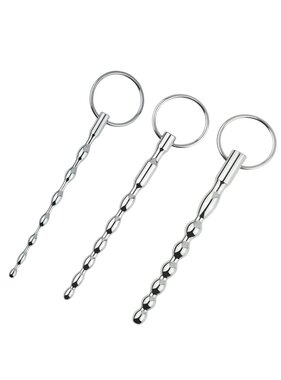 Premium Products Stainless Steel Wavy Urethral Sound with Ring