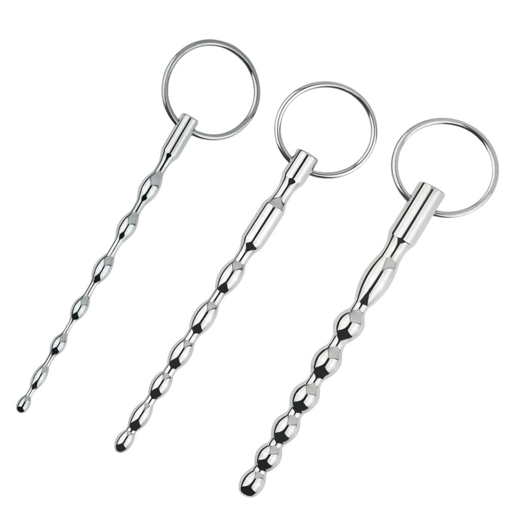 Premium Products Stainless Steel Wavy Urethral Sound with Ring
