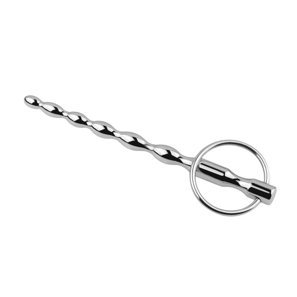 Premium Products Stainless Steel Wavy Urethral Sound with Ring