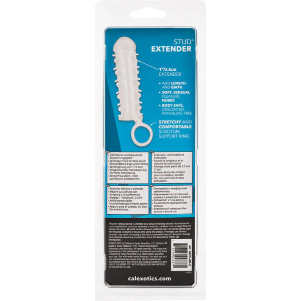 Cal Exotics Stud Extender with Support Ring (Clear)