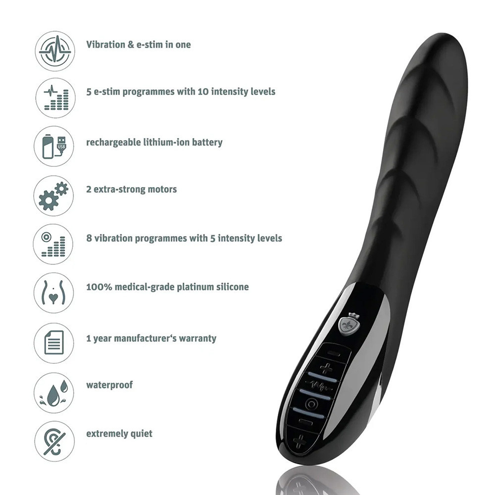 Mystim Toys Mystim Sizzling Simon Black Edition eStim Vibrator