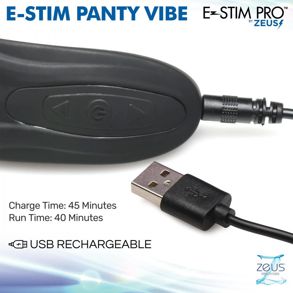 XR Brands Zeus E-Stim Panty Vibe with Remote Control
