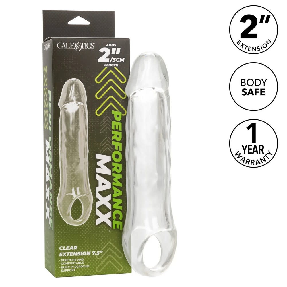 Cal Exotics Performance Maxx Clear Extension 7.5"