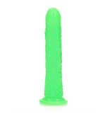 Shots America Toys RealRock 10" Glow In The Dark Slim Dildo (Green)