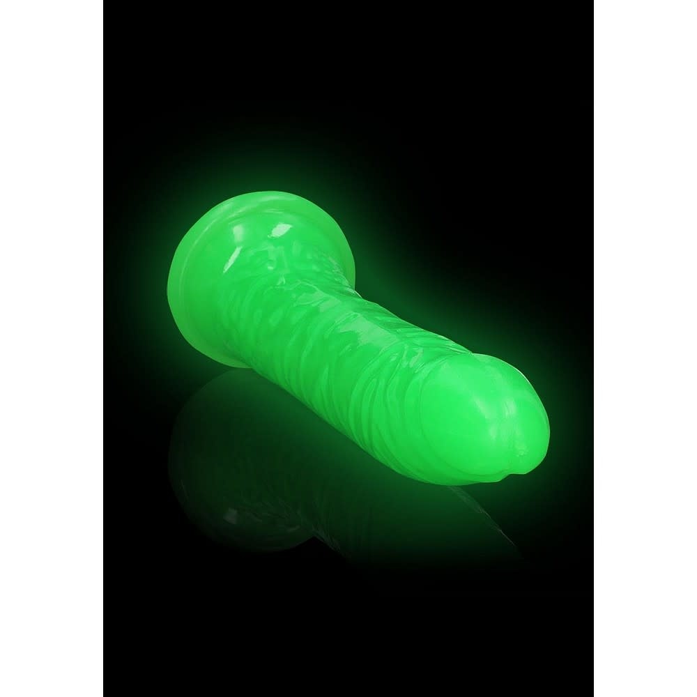 Shots America Toys RealRock 10" Glow In The Dark Slim Dildo (Green)