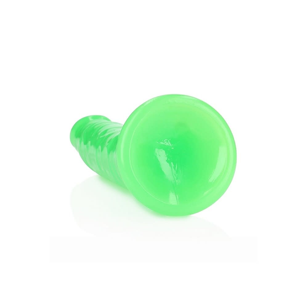 Shots America Toys RealRock 10" Glow In The Dark Slim Dildo (Green)