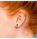 Wood Rocket Gem Butt Plug Earrings