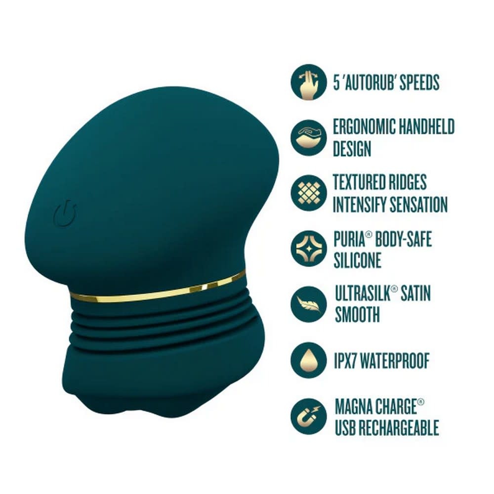 Blush Novelties Blush Collection Riana AutoRub Clitoral Stimulator (Dark Teal)