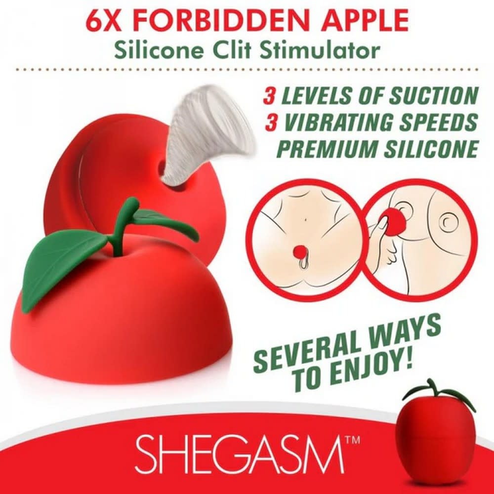 XR Brands Shegasm 6X Forbidden Apple Silicone Clit Stimulator