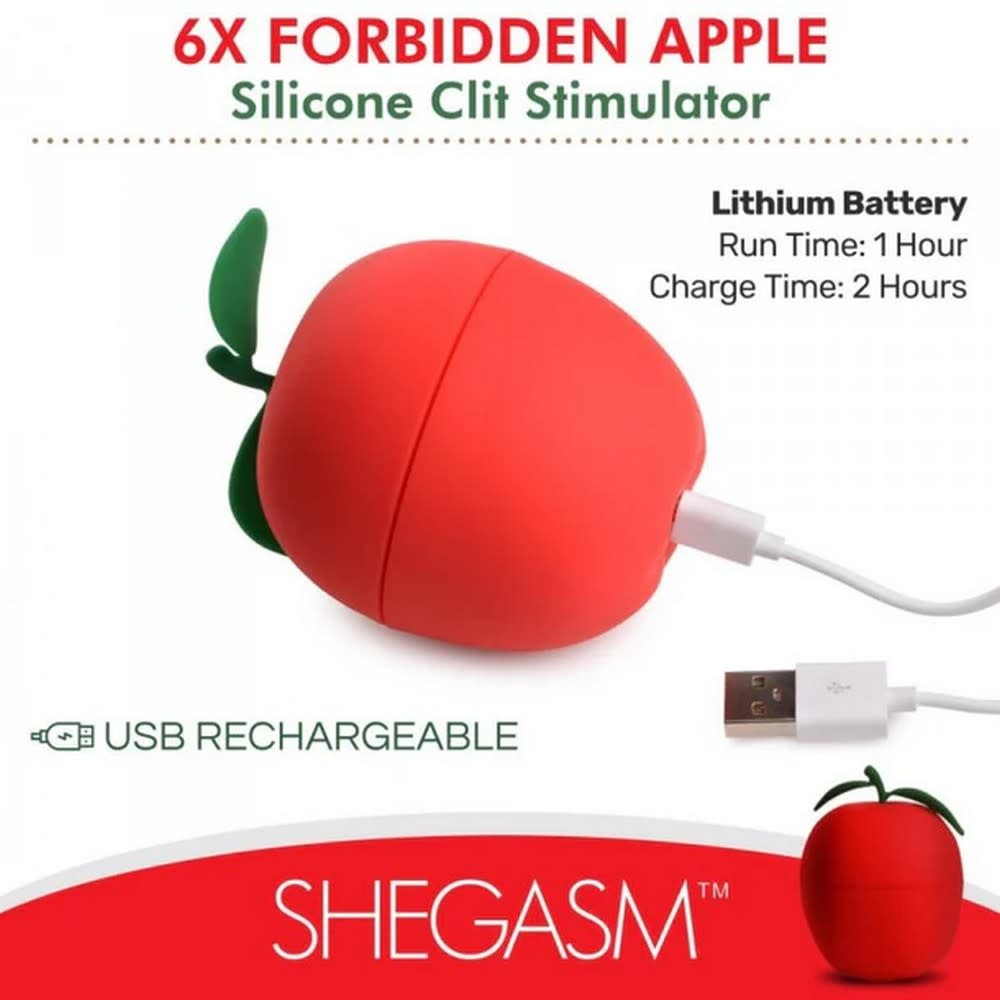 XR Brands Shegasm 6X Forbidden Apple Silicone Clit Stimulator