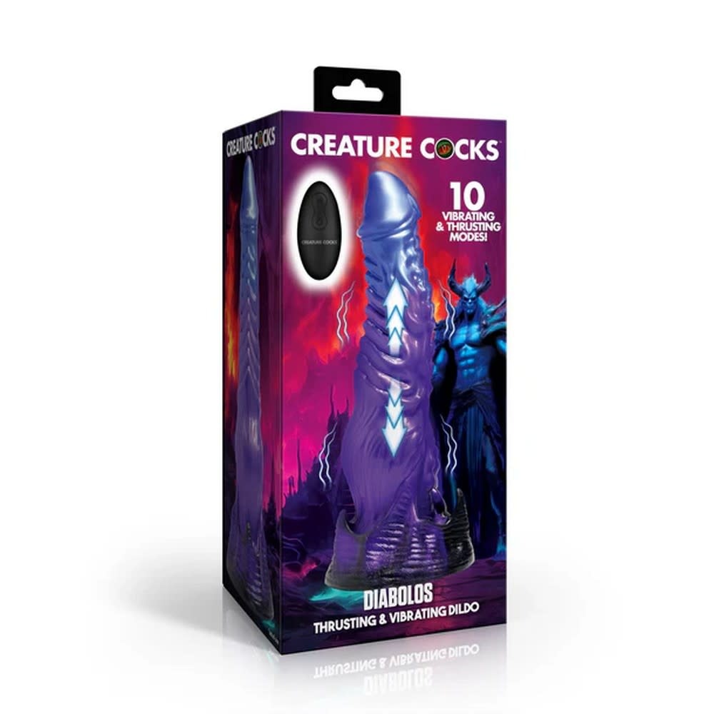 XR Brands Creature Cocks: Diabolos Thrusting & Vibrating Dildo
