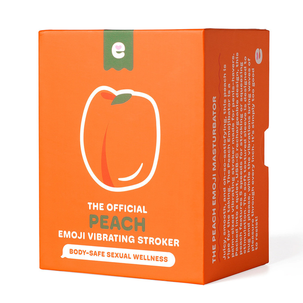 Emojibator Emojibator Peach Emoji Vibrating Stroker