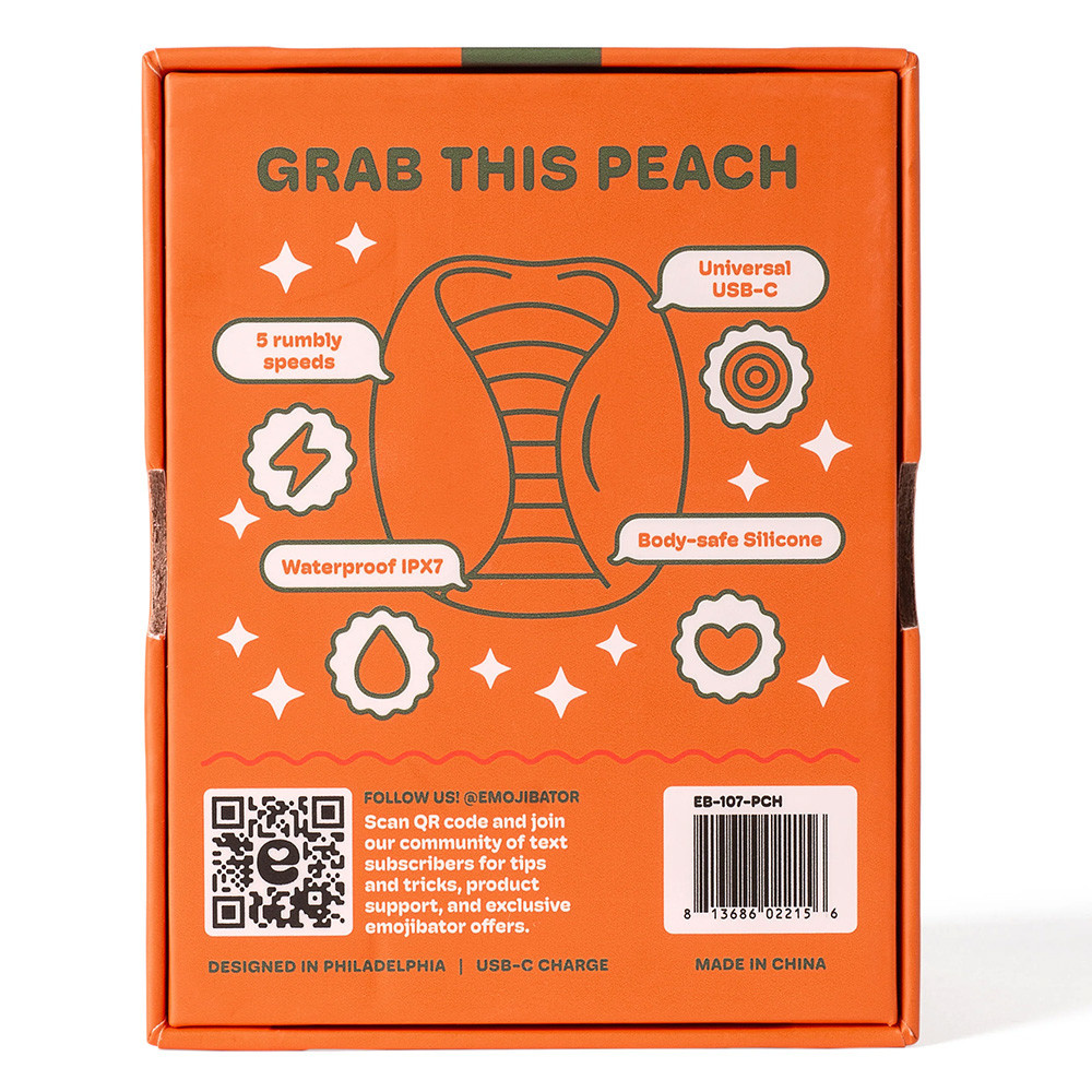 Emojibator Emojibator Peach Emoji Vibrating Stroker