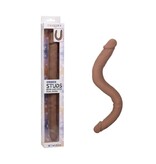 Cal Exotics Silicone Studs 16" Bend/Hold Double Dual Dong (Brown)