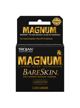 Trojan Condoms Trojan Magnum Bareskin Condoms 3 Pack