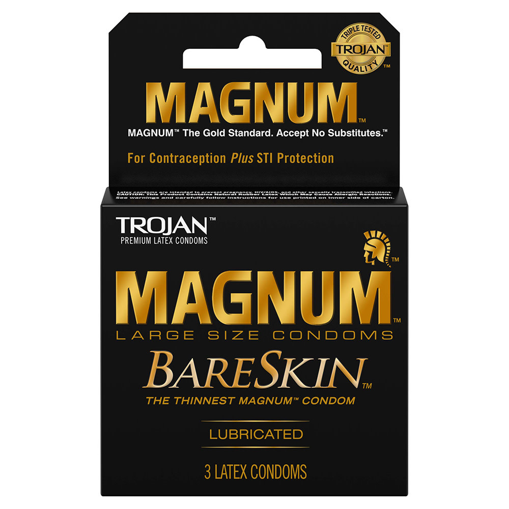 Trojan Condoms Trojan Magnum Bareskin Condoms 3 Pack