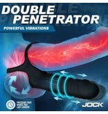 XR Brands JOCK Double Thrust Thrusting & Vibrating Double Penetration C-Ring