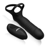 XR Brands JOCK Double Thrust Thrusting & Vibrating Double Penetration C-Ring