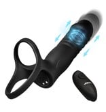 XR Brands JOCK Double Thrust Thrusting & Vibrating Double Penetration C-Ring