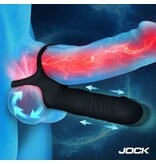 XR Brands JOCK Double Thrust Thrusting & Vibrating Double Penetration C-Ring