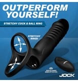 XR Brands JOCK Double Thrust Thrusting & Vibrating Double Penetration C-Ring