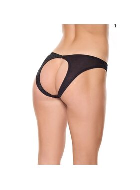 Coquette International Lingerie Cheeky Open Back Panty (Black)