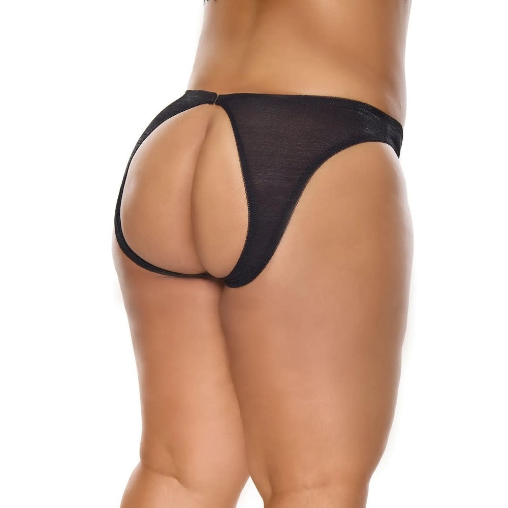 Coquette International Lingerie Cheeky Open Back Panty (Black)