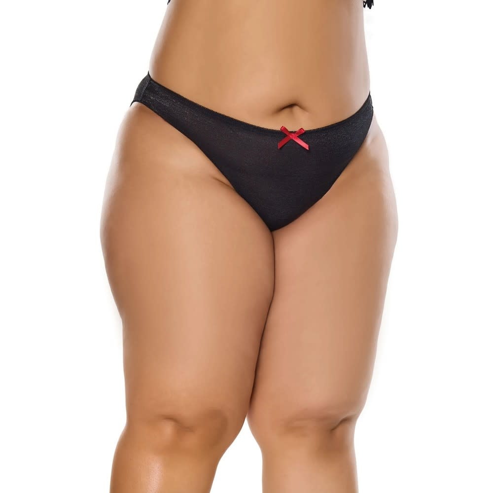 Coquette International Lingerie Cheeky Open Back Panty (Black)