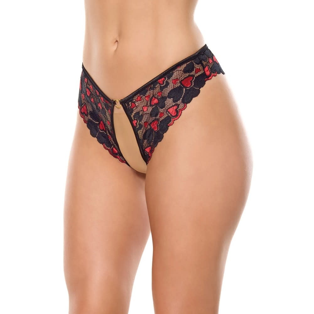Coquette International Lingerie Heartbreaker Crotchless Panty
