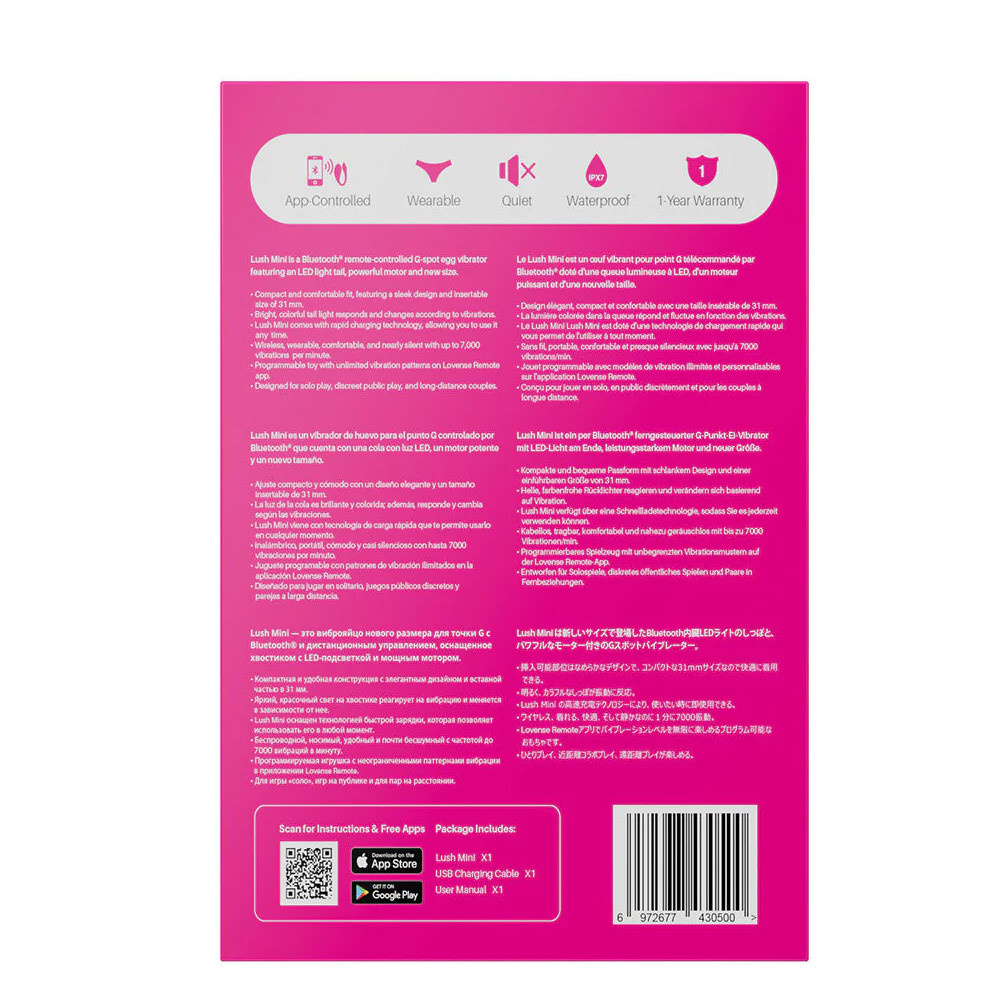 Lovense Toys Lovense: Lush Mini Bluetooth Vibrating Egg