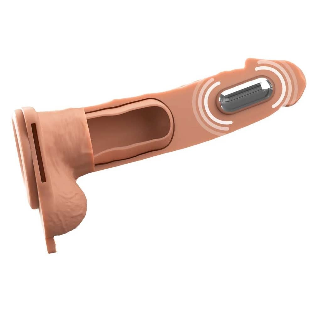 Pipedream Products Fantasy X-Tensions Elite: 7″ Vibrating Hollow Strap-On