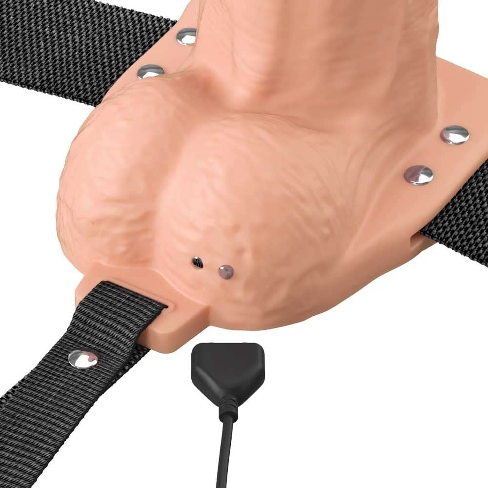 Pipedream Products Fantasy X-Tensions Elite: 7″ Vibrating Hollow Strap-On