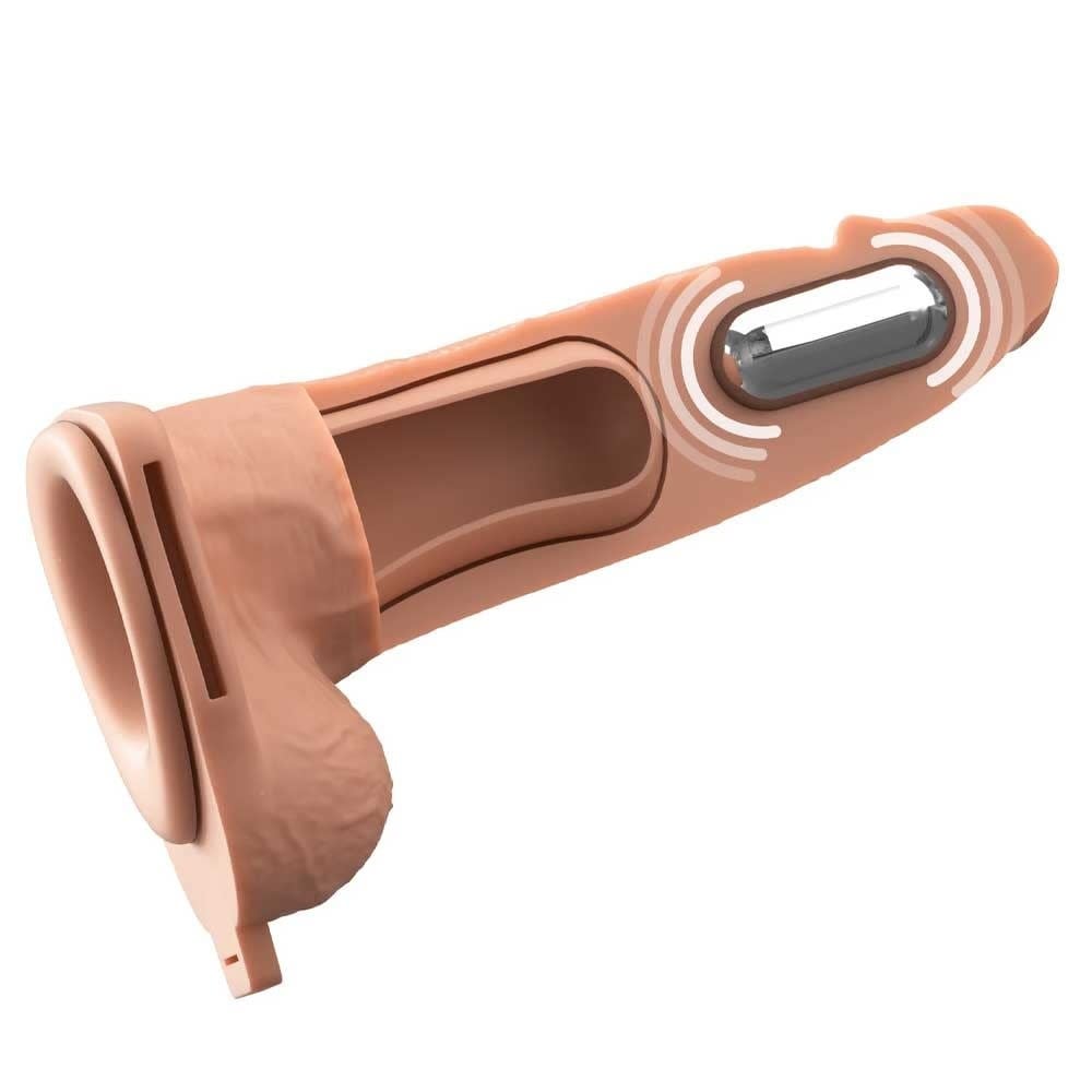 Pipedream Products Fantasy X-Tensions Elite: 6″ Vibrating Hollow Strap-On
